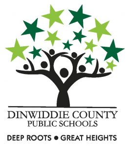 Dinwiddie County Public Schools, Deep Roots, Great Heights Logo