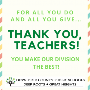 For all you do and all you give... Thank you, teachers! You make our division the best!
