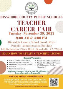 DCPS Teacher Career Fair Flyer Nov. 29, 2022