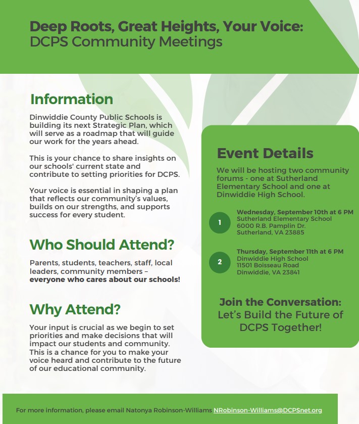 DCPS Community Meetings- September 2025