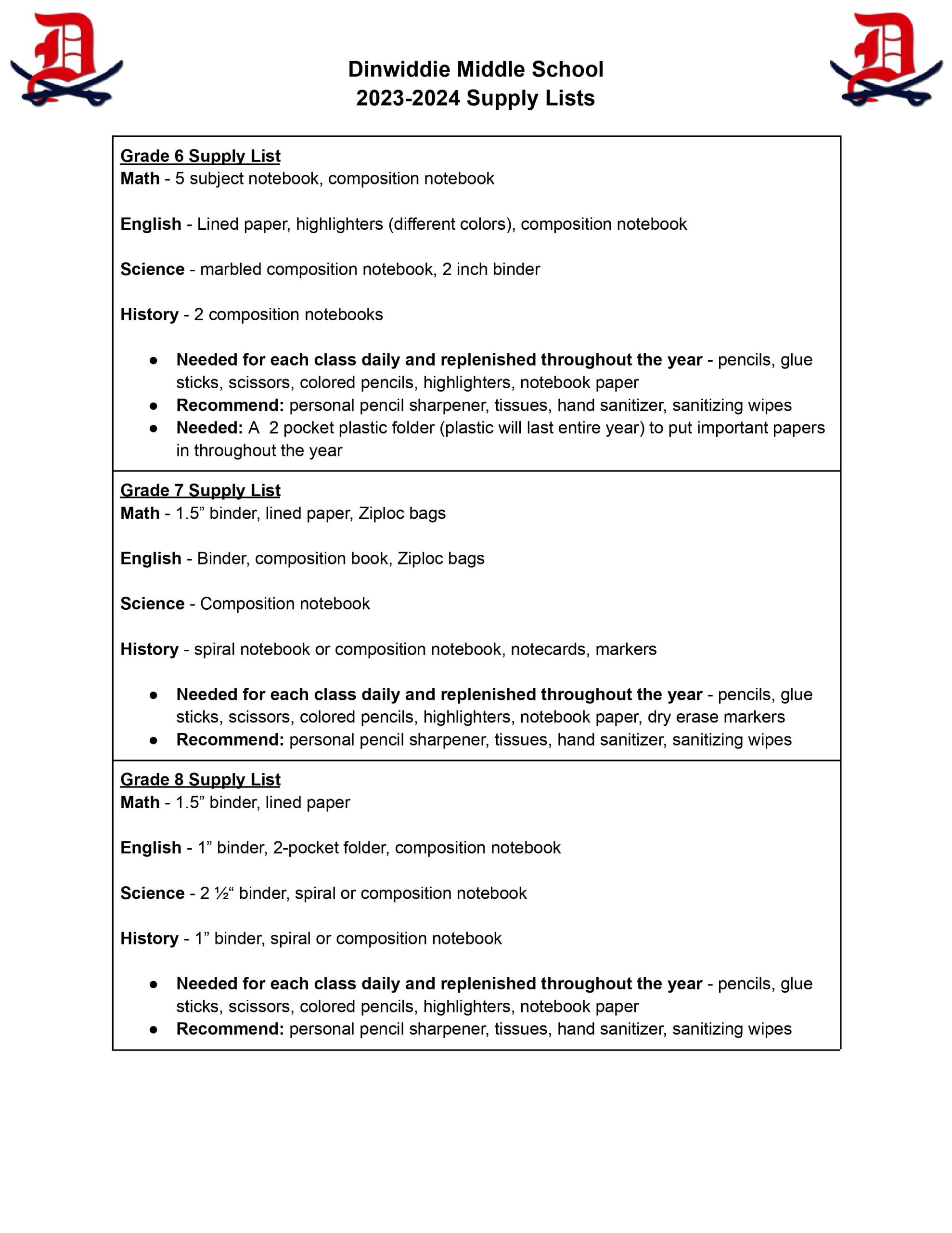 Avoid Back To School Chaos: Your Cmcss 2024 Supply List Checklist - 9934it1