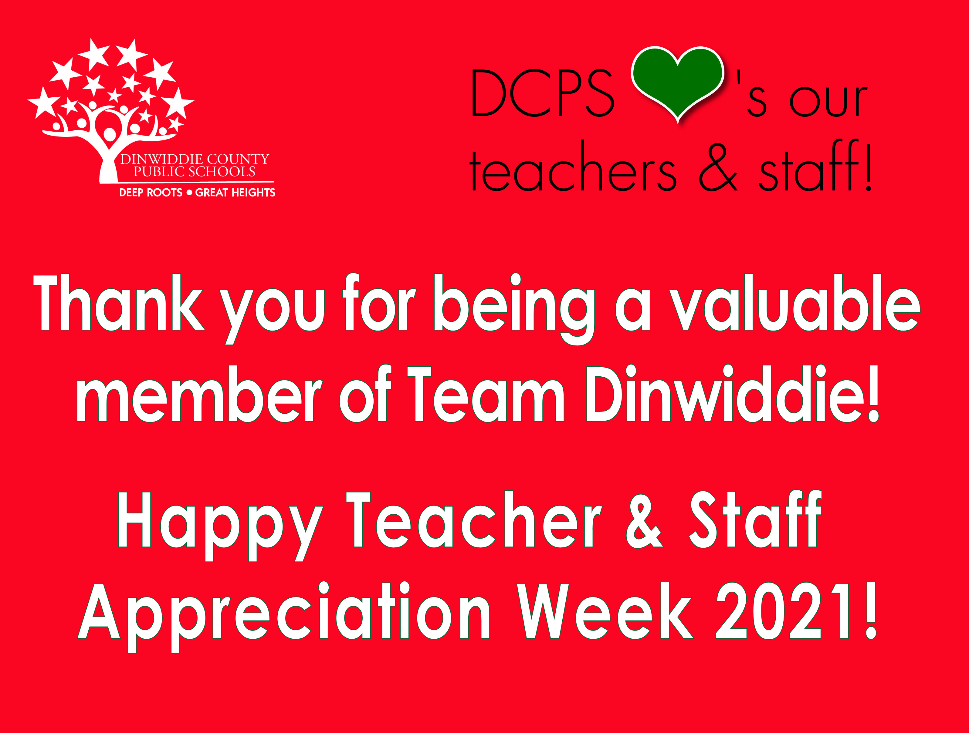 Teacher and Staff Appreciation Week 2021