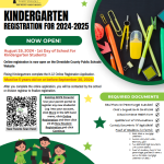 Kindergarten Registration Announcement SY2425 English